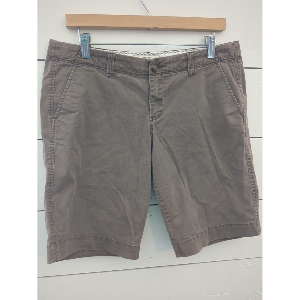 Old Navy perfect Bermudas low-rise Brown size 12 cotton spandex coastal summer